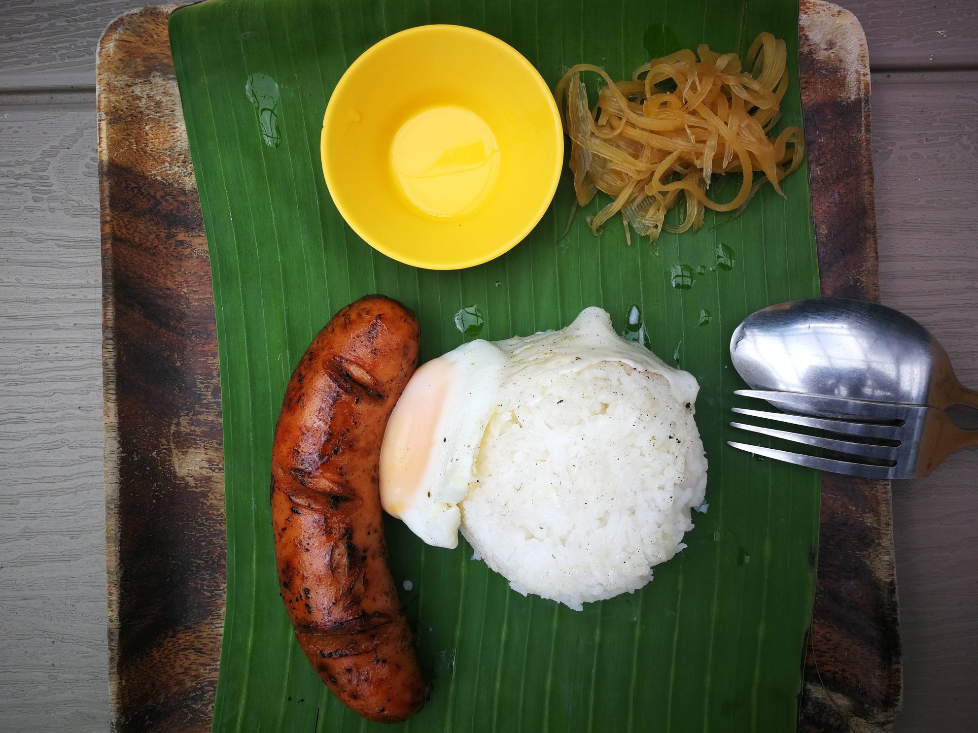 Breakfast Sausage 朝食ソーセージセットライスおかわり自由（コーヒー付き）の画像