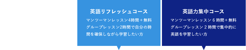 英語リフレッシュコース、英語集中コース