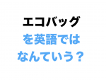 エコバッグを英語でなんという画像